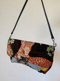 Salvatore Ferragamo Leopard Print Canvas Shoulder Bag