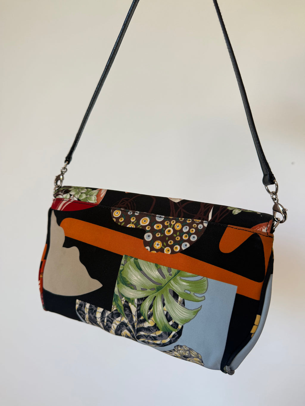 Salvatore Ferragamo Leopard Print Canvas Shoulder Bag