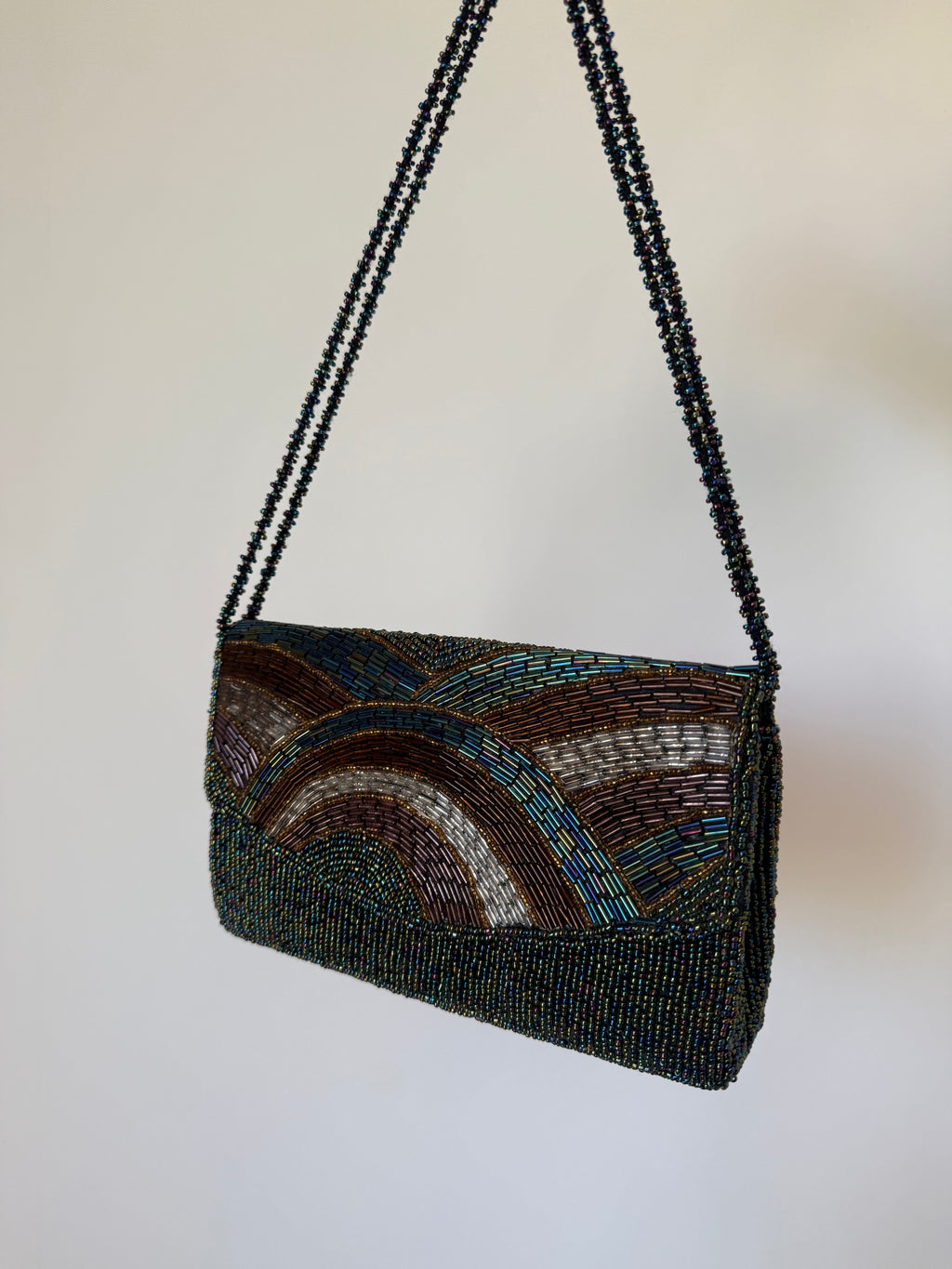 Iridescent Beaded Evening Clutch