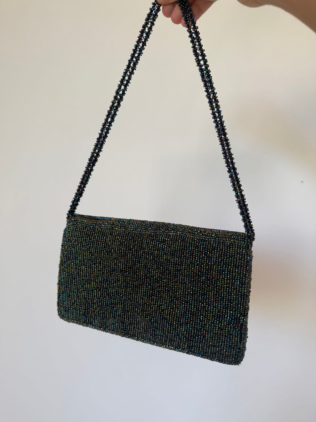 Iridescent Beaded Evening Clutch