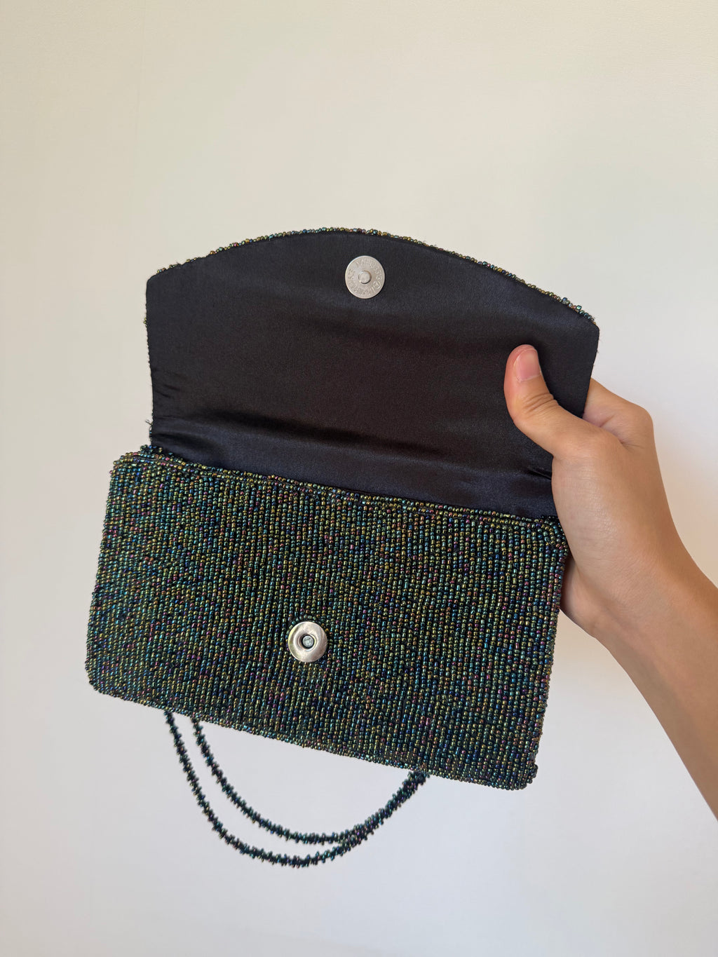 Iridescent Beaded Evening Clutch